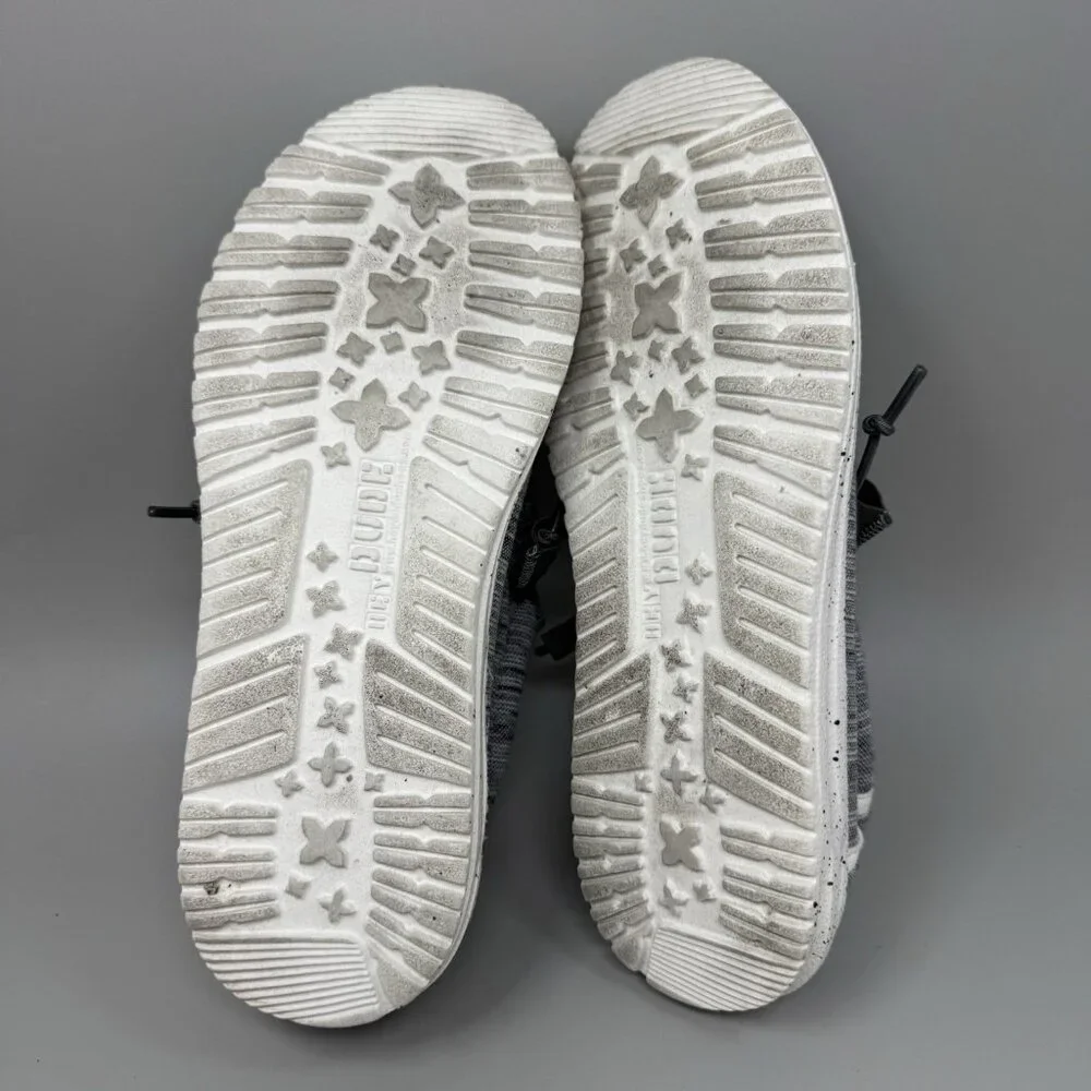 Hey Dude Wally Stretch Fleece Slip-On Shoes, Gray Men's Size 8